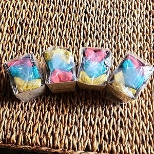 FOUR sets of kitchen dishcloths